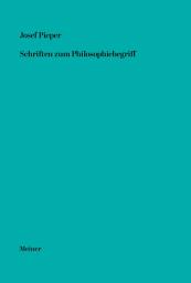 Icon image Schriften zum Philosophiebegriff