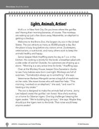 Icon image Test Prep Level 4: Lights, Animals, Action! Comprehension and Critical Thinking