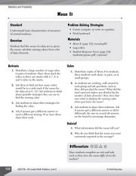 Icon image Statistics and Probability Leveled Problems: Find the Mean: Find the Mean