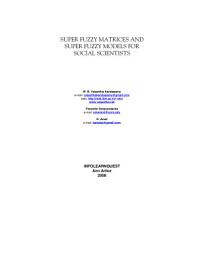 Icon image Super Fuzzy Matrices and Super Fuzzy Models for Social Scientists