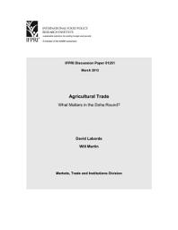 Icon image Agricultural Trade: What Matters in the Doha Round?