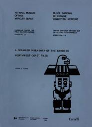 Icon image Detailed inventory of the Barbeau Northwest Coast Files