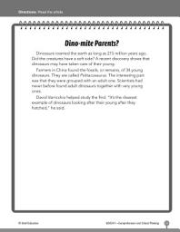 Icon image Test Prep Level 1: Dino-Mite Parents? Comprehension and Critical Thinking