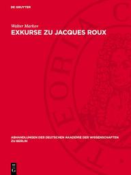 Icon image Exkurse zu Jacques Roux