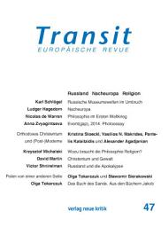 Icon image Transit 47. Europäische Revue: Russland Nacheuropa Religion