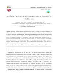 Icon image An Abstract Approach to W-Structures Based on Hypersoft Set with Properties