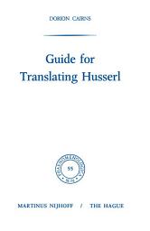 Icon image Phaenomenologica: Guide for Translating Husserl