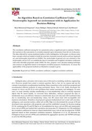 Icon image An Algorithm Based on Correlation Coefficient Under Neutrosophic hypersoft set environment with its Application for Decision-Making