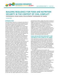 Icon image Building resilience for food and nutrition security in the context of civil conflict: Experiences from rural development programs in Yemen