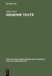 Icon image Geheime Texte: Jean Paul und die Musik
