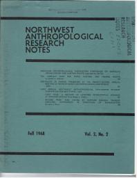 Icon image Northwest Anthropological Research Notes: Volume 2 Number 2