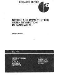 Icon image Nature and Impact of the Green Revolution in Bangladesh