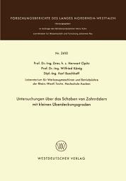 Icon image Untersuchungen über das Schaben von Zahnrädern mit kleinen Überdeckungsgraden