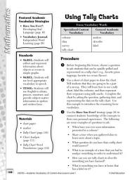Icon image Academic Vocabulary Level 1--Using Tally Charts