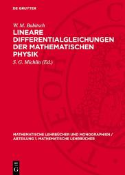 Icon image Lineare Differentialgleichungen der mathematischen Physik