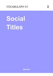 Icon image Kosakata Bahasa Inggris Pemula (Vocabulary A1): Entry 03 | Social Notes