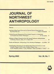 Icon image Journal of Northwest Anthropology: Volume 36 Number 1