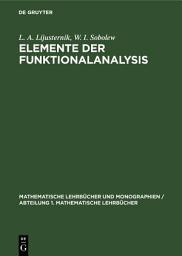 Icon image Elemente der Funktionalanalysis