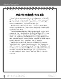 Icon image Test Prep Level 2: Make Room for New Kids Comprehension and Critical Thinking
