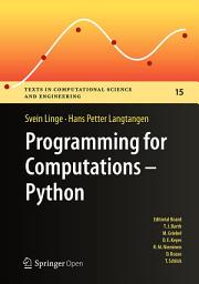 Icon image Programming for Computations - Python: A Gentle Introduction to Numerical Simulations with Python