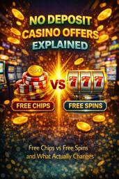 Icon image No Deposit Casino Offers Explained: Free Chips vs Free Spins and What Actually Changes