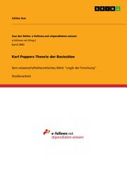 Icon image Karl Poppers Theorie der Basissätze: Sein wissenschaftstheoretisches Werk "Logik der Forschung"