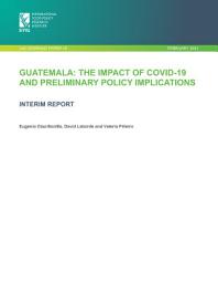 Icon image Guatemala: The impact of COVID-19 and preliminary policy implications: Interim report