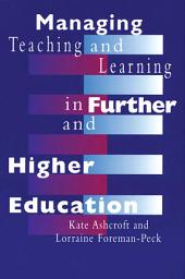 Icon image Managing Teaching and Learning in Further and Higher Education