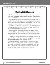 Icon image Test Prep Level 2: The New Kids Museums Comprehension and Critical Thinking