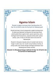 Icon image Agama Islam - Risalah singkat tentang Islam berdasarkan Al-Qur`ān Al-Karīm dan As-Sunnah An-Nabawiyyah
