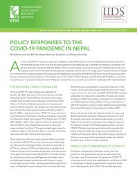 Icon image Policy responses to the COVID-19 pandemic in Nepal