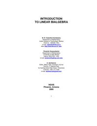 Icon image Introduction to Linear Bialgebra