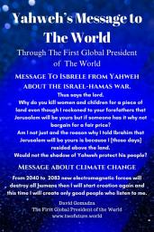 Icon image Yahweh's Message to The World: Through The First Global President of The World