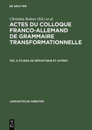 Icon image Etudes de sémantique et autres