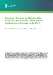 Icon image Consumer choices and demand for tilapia in urban Malawi: What are the complementarities and trade-offs?