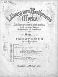 Icon image Variationen fur das Pianoforte