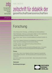 Icon image Forschung: Zeitschrift für Didaktik der Gesellschaftswissenschaften 2/2015