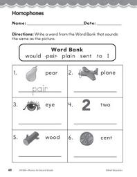 Icon image Second Grade Foundational Phonics Skills: Homophones