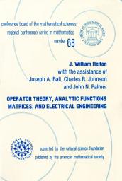 Icon image Operator Theory, Analytic Functions, Matrices, and Electrical Engineering