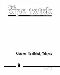 Icon image Sistema, realidad, Chiapas (Xipe totek 9)