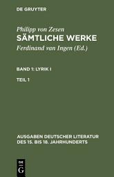 Icon image Lyrik I. Erster Teil