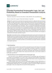 Icon image Extended Nonstandard Neutrosophic Logic, Set, and Probability Based on Extended Nonstandard Analysis