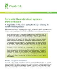 Icon image Synopsis: Rwanda’s food systems transformation: A diagnostic of the public policy landscape shaping the transformation process
