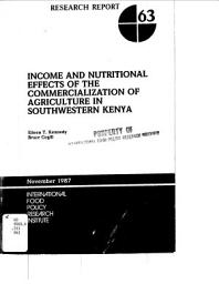 Icon image Income and Nutritional Effects of the Commercialization of Agriculture in Southwestern Kenya