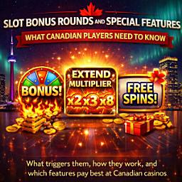 Icon image Slot Bonus Rounds and Special Features: What Canadian Players Need to Know: What triggers them, how they work, and which features pay best at Canadian casinos