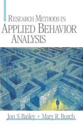 Icon image Research Methods in Applied Behavior Analysis