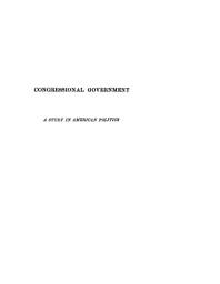 Icon image Congressional government : a study in American politics