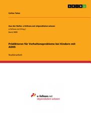 Icon image Prädiktoren für Verhaltensprobleme bei Kindern mit ADHS