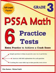 Icon image 6 PSSA Math Practice Tests Grade 3: Extra Practice to Achieve a Crack Score Paperback