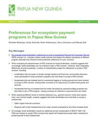 Icon image Preferences for ecosystem payment programs in Papua New Guinea